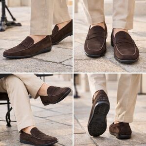 TOD’S Brown Suede Driving Loafers Men’s 11 Italian Luxury Slip On Moccasin